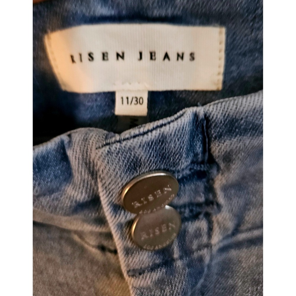 NWOT Risen Los Angeles Pleated Wide Leg Crop Jeans Size 11/30 High Rise Denim - Picture 4 of 7